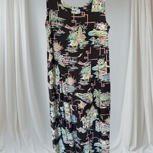 Reyn Spooner Multicolor Patterned Sleeveless Dress w/ pockets! Size Medium Cute!